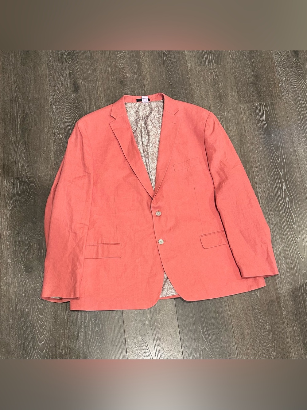Ralph Lauren Coral 100% Linen-Blend Two-Button Blazer Sports Coat Size XXL